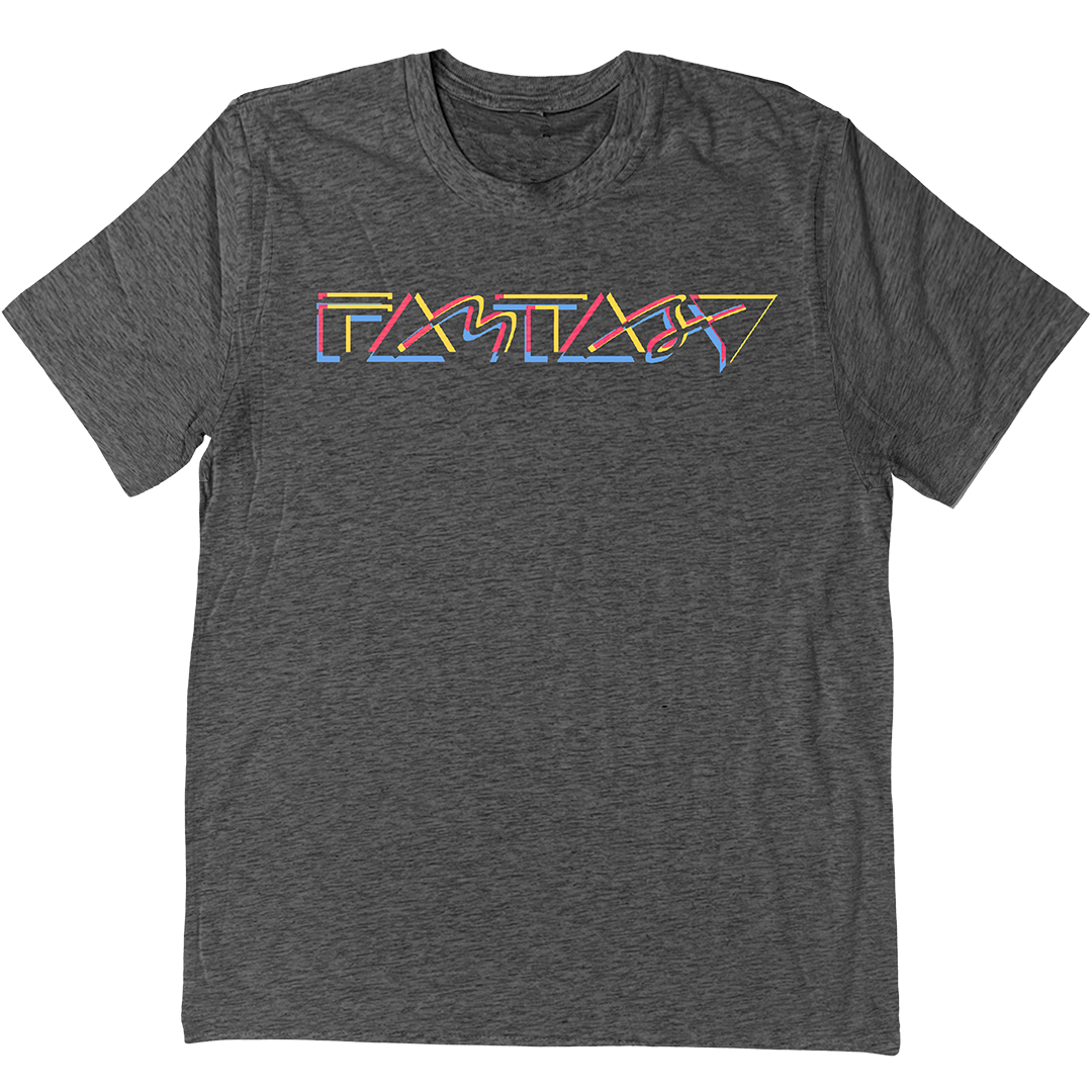 Fantasy Records "3 Color Logo" T-Shirt In Charcoal Grey