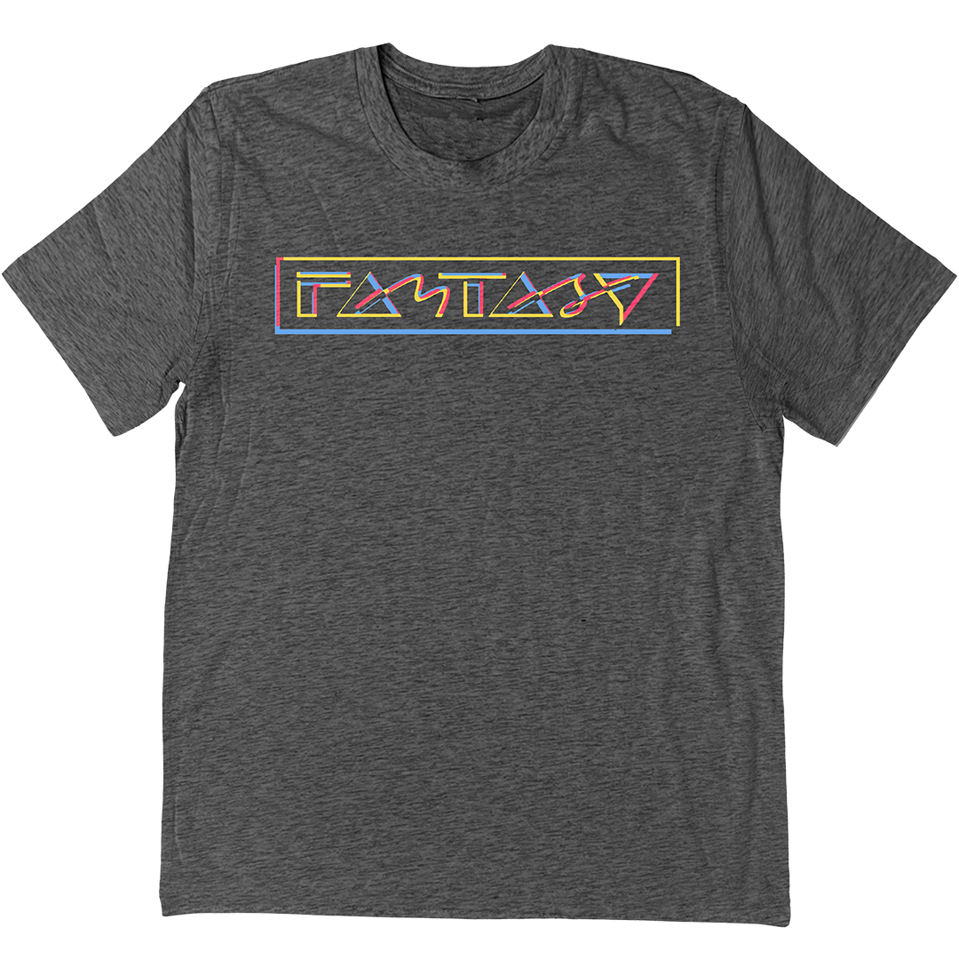 Fantasy Records "3 Color Square" T-Shirt In Charcoal Grey