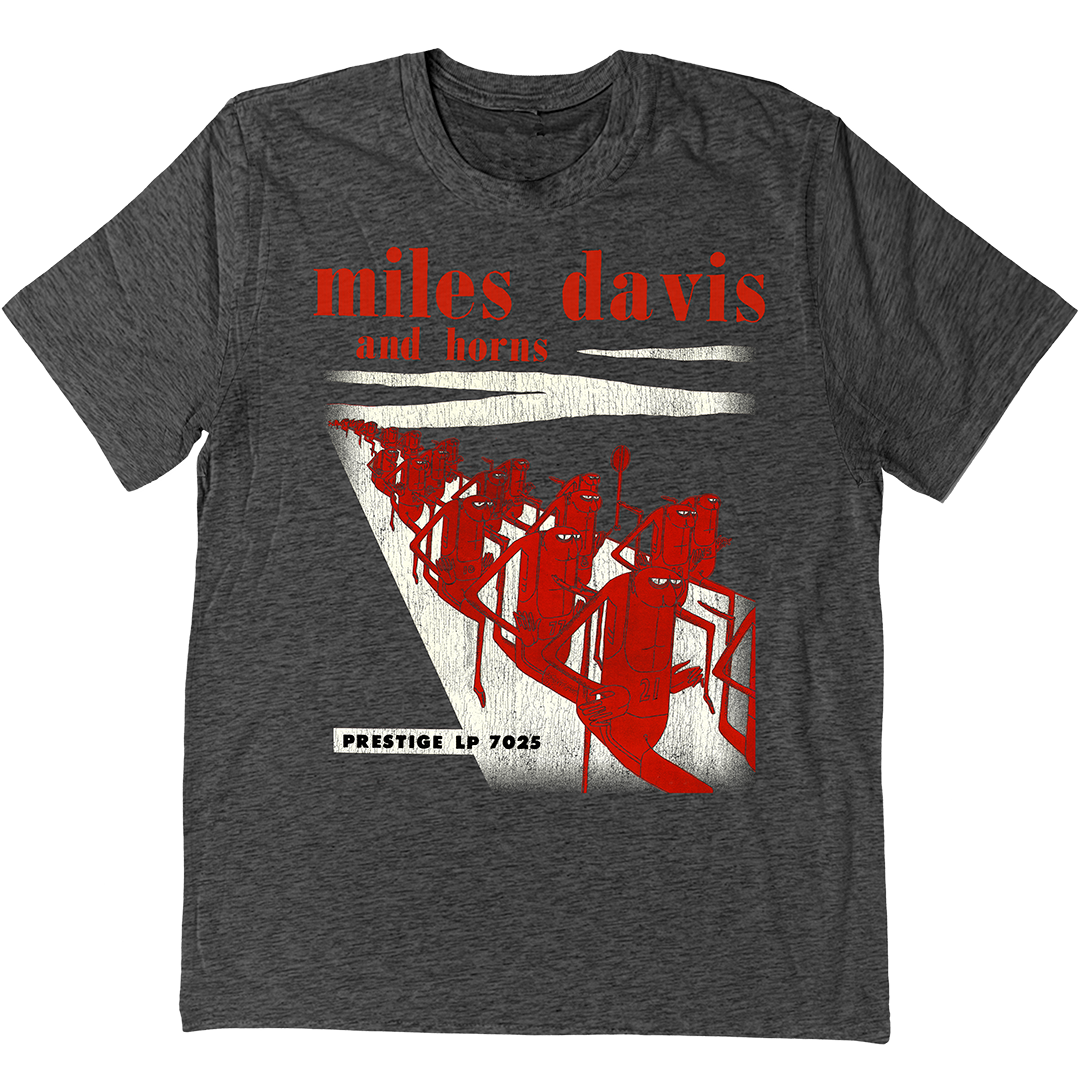Miles Davis "And Horns" T-Shirt In Charcoal Grey