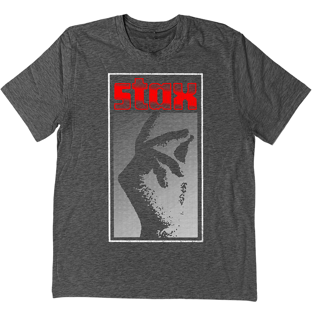 Stax Records "Halftone Snap" T-Shirt In Charcoal Grey