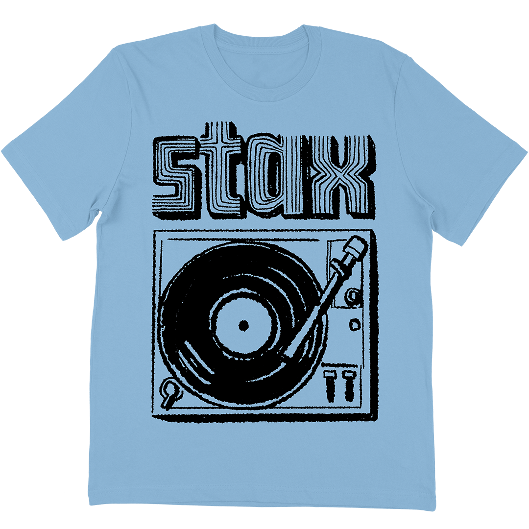 Stax Records "Record Player" T-Shirt In Light Blue