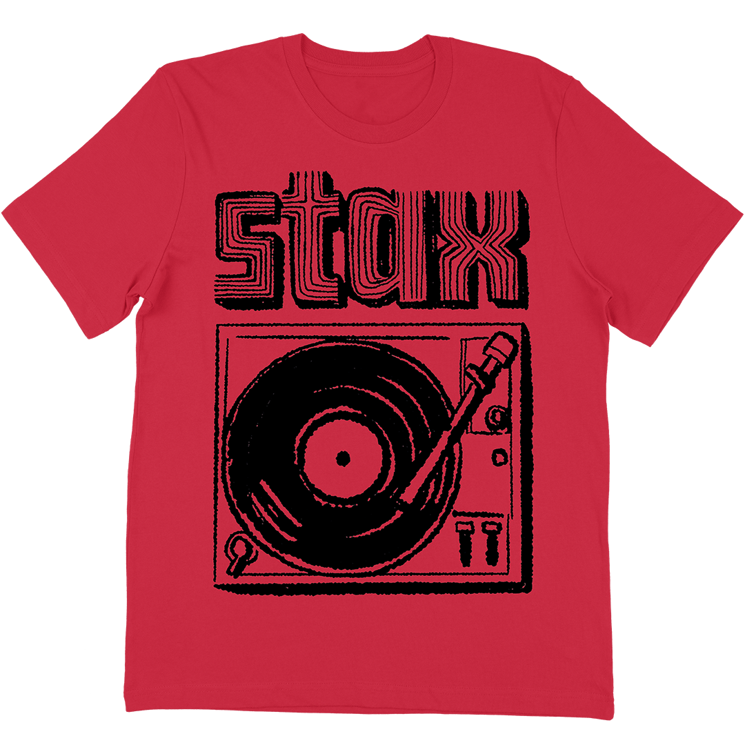 Stax Records "Record Player" T-Shirt In Red