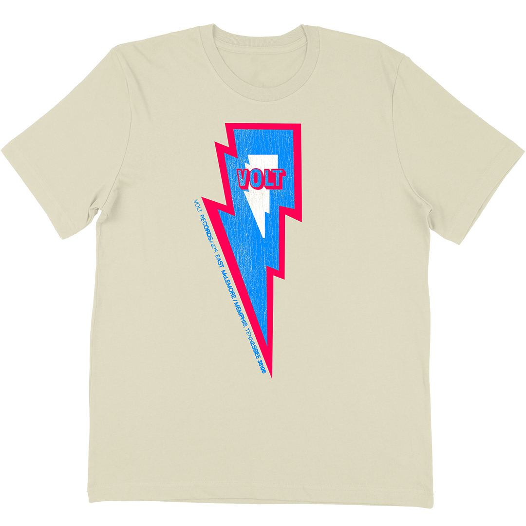 Volt Records "Pink Bolt" T-Shirt in Vintage White