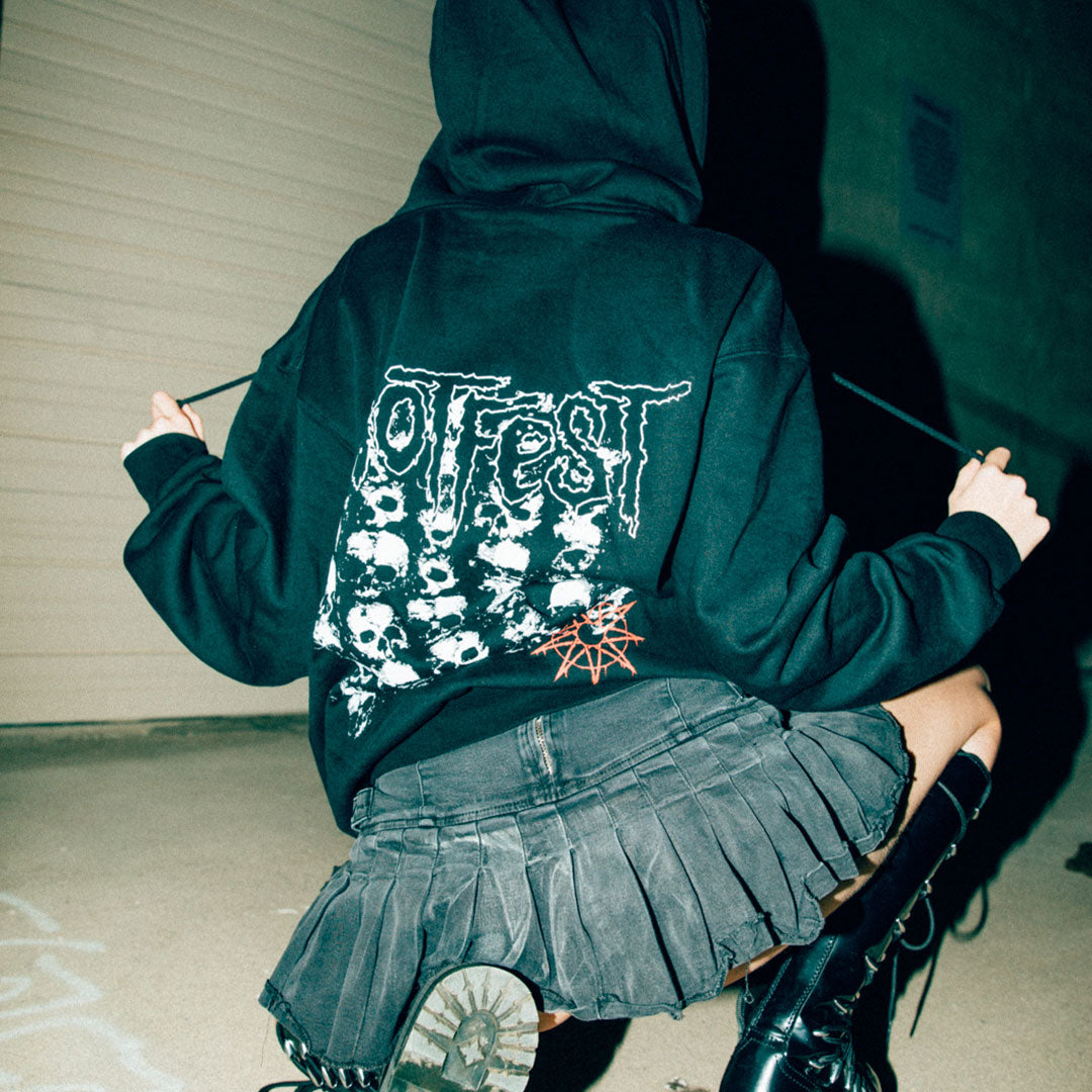 "Stacked Ending" Zip Hoodie