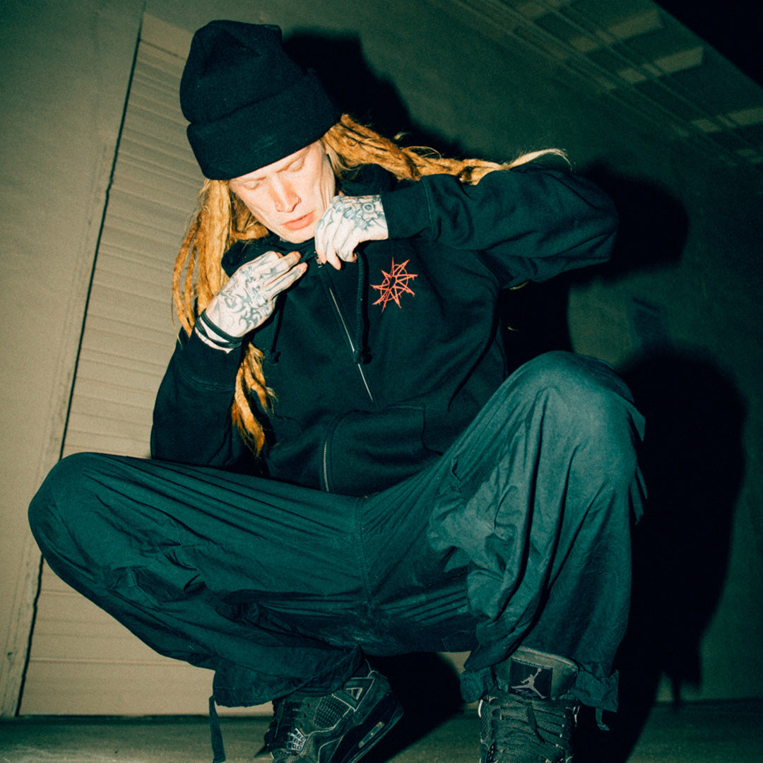 "Stacked Ending" Zip Hoodie
