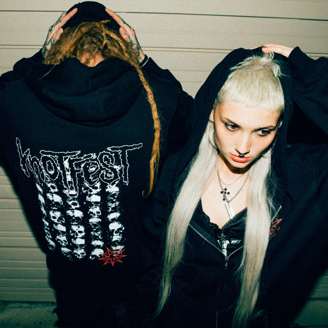 "Stacked Ending" Zip Hoodie