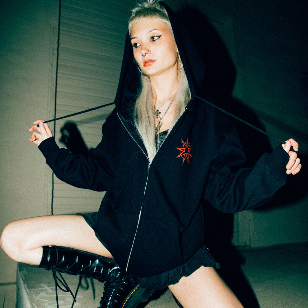 "Stacked Ending" Zip Hoodie