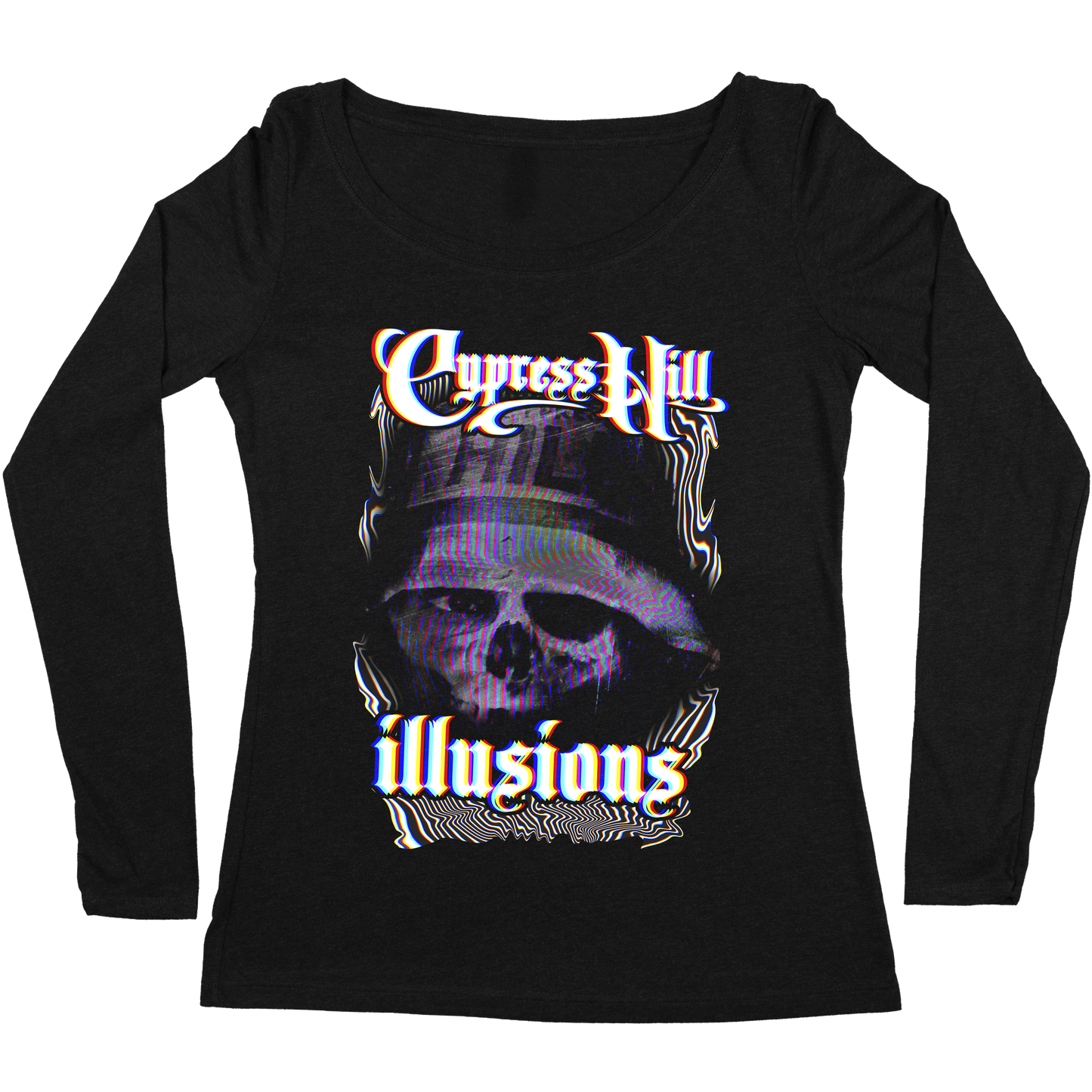 Cypress Hill "Illusions" Women's Long Sleeve Scoop Neck T-Shirt