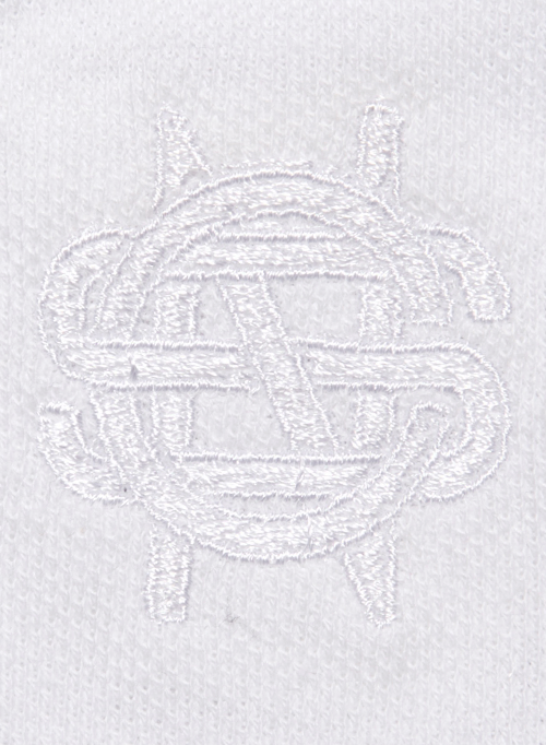 White Polo-Embroidered Logo