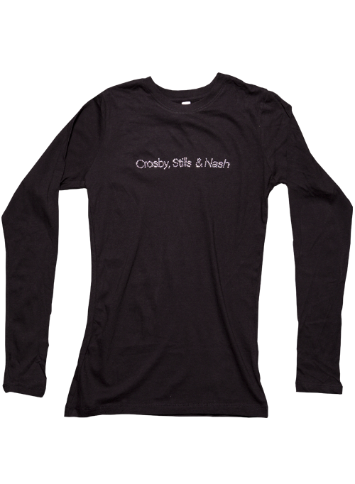 Black Women's LS-Bling Print Names