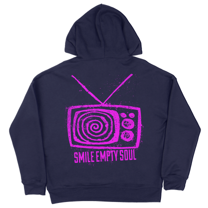 Smile Empty Soul "Loss Of Everything" Zip Hoodie in Navy Blue