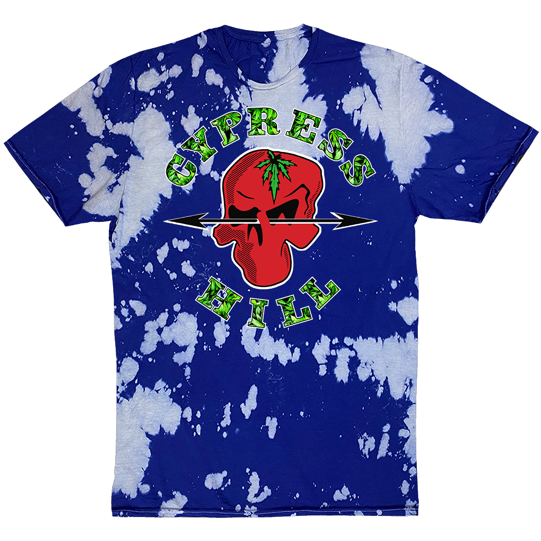 Cypress Hill "Phuncky Shit" T-shirt in Blue and White Tie Dye