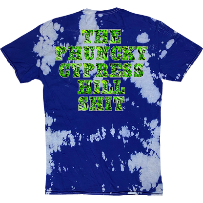 Cypress Hill "Phuncky Shit" T-shirt in Blue and White Tie Dye