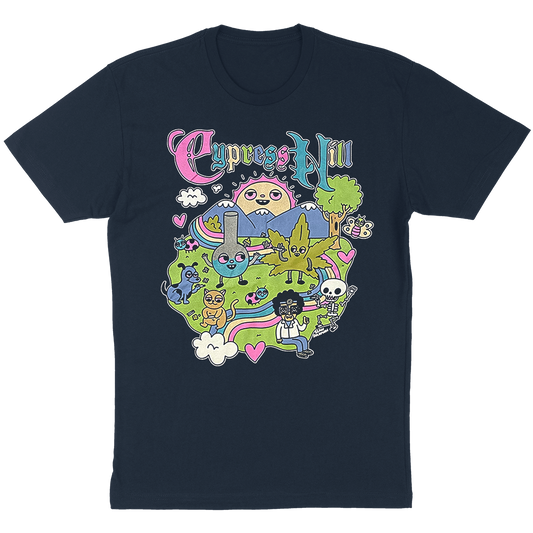 Cypress Hill "Happy Time by Sean Solomon" T-Shirt in Navy Blue