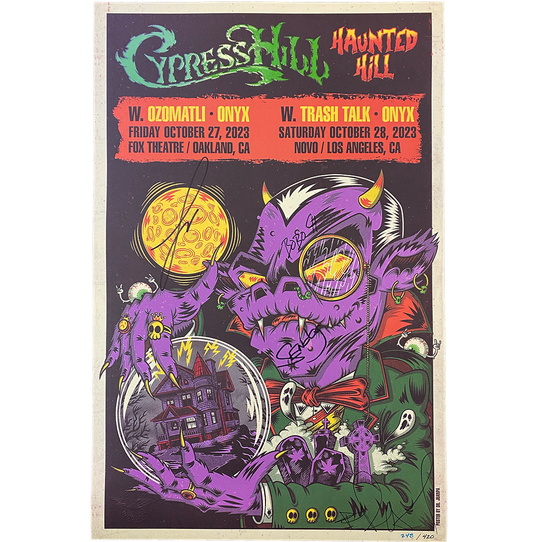 Cypress Hill "Haunted Hill 2023" AUTOGRAPHED Limited Edition Poster