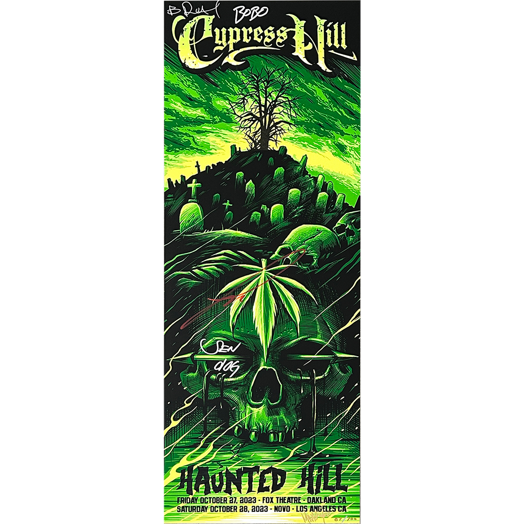 Cypress Hill "Haunted Hill 2023" AUTOGRAPHED Limited Edition Maxxer Poster