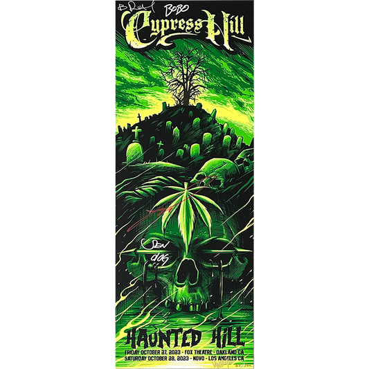 Cypress Hill "Haunted Hill 2023" AUTOGRAPHED Limited Edition Maxxer Poster