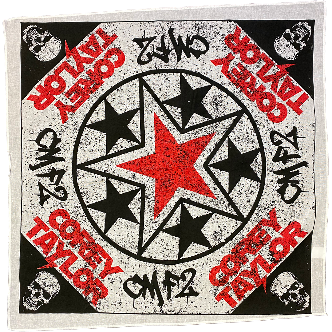 Corey Taylor "CMF2" Bandana in White