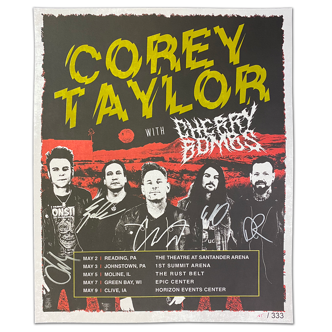 Corey Taylor "Live With Cherry Bombs" AUTOGRAPHED Poster