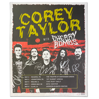 Corey Taylor "Live With Cherry Bombs" AUTOGRAPHED Poster