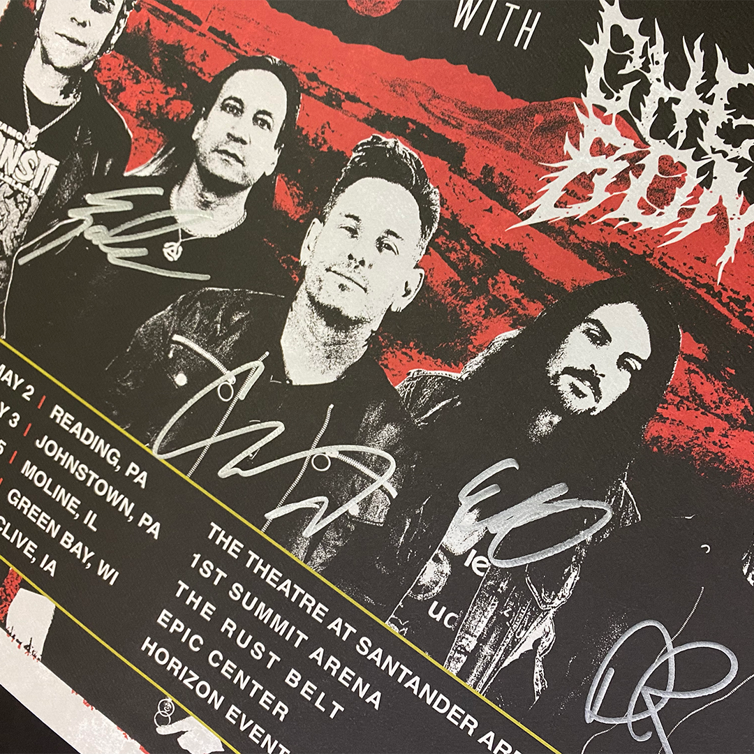 Corey Taylor "Live With Cherry Bombs" AUTOGRAPHED Poster