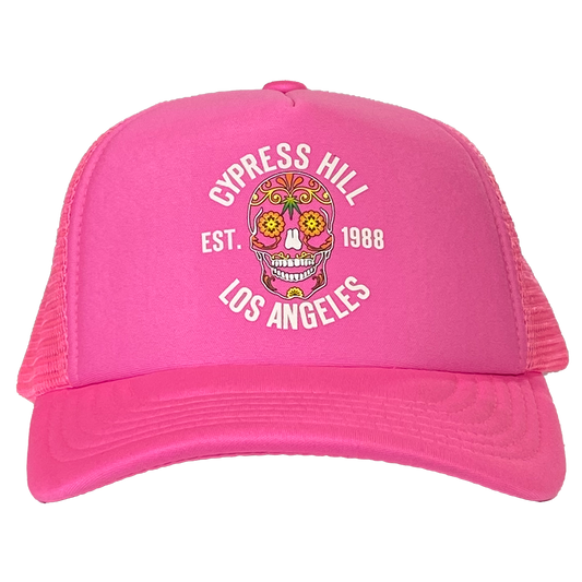 Cypress Hill "Day Of The Dead" Trucker Hat in Pink