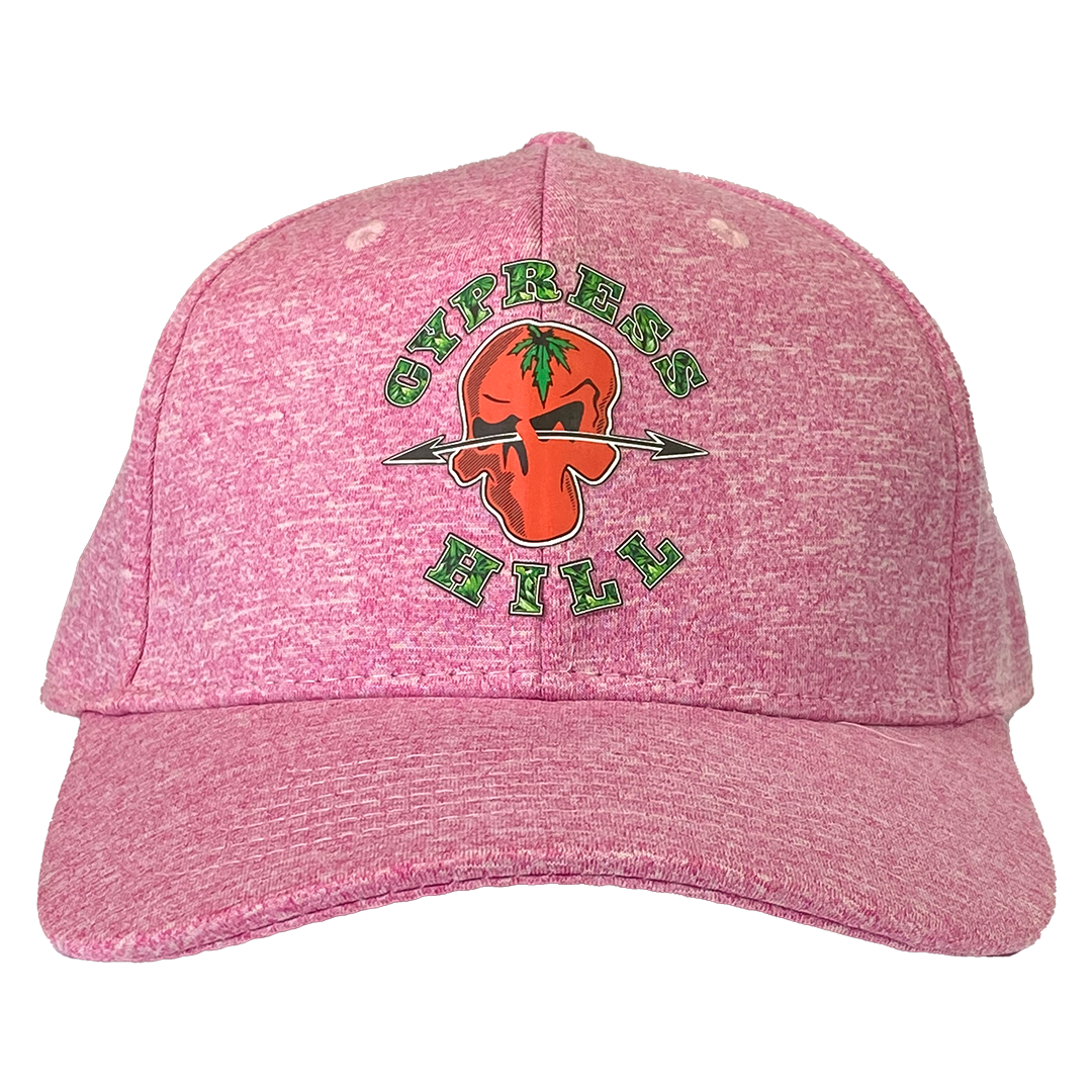 Cypress Hill "Skull N Compass" Curved Bill Adjustable Baseball Hat in Pink