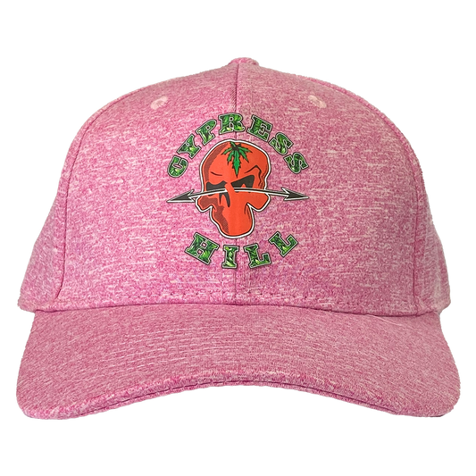 Cypress Hill "Skull N Compass" Curved Bill Adjustable Baseball Hat in Pink