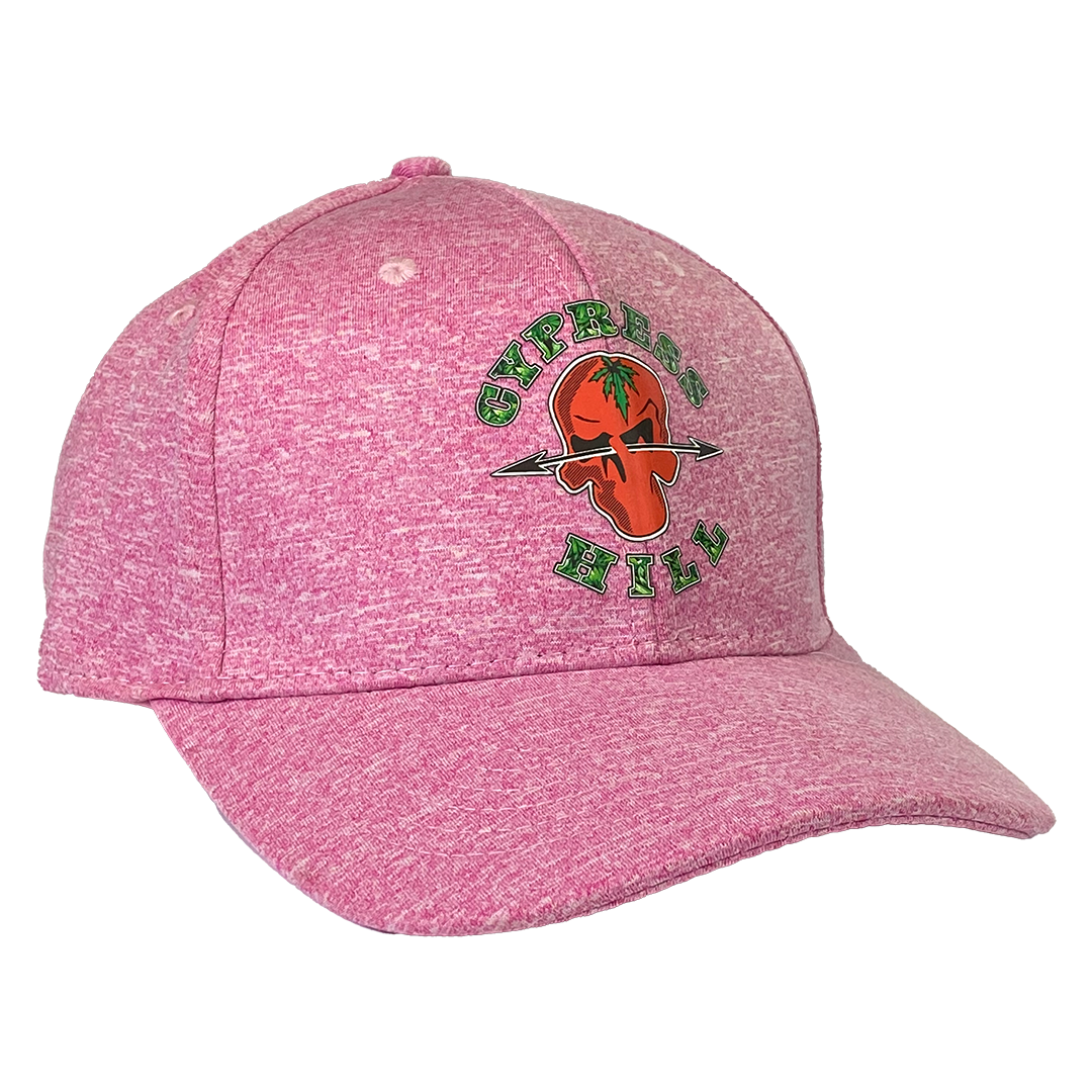 Cypress Hill "Skull N Compass" Curved Bill Adjustable Baseball Hat in Pink