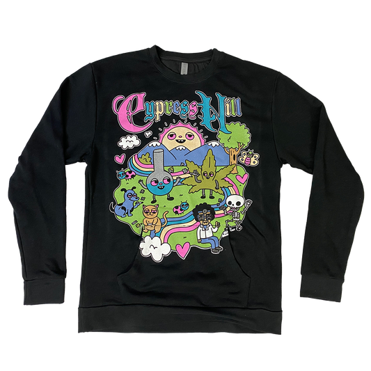 Cypress Hill "Happy Time by Sean Solomon" Crewneck Pocket Sweatshirt