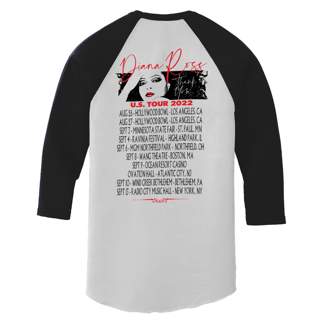 Diana Ross "Lipstick U.S. TOUR" Event Raglan T-Shirt