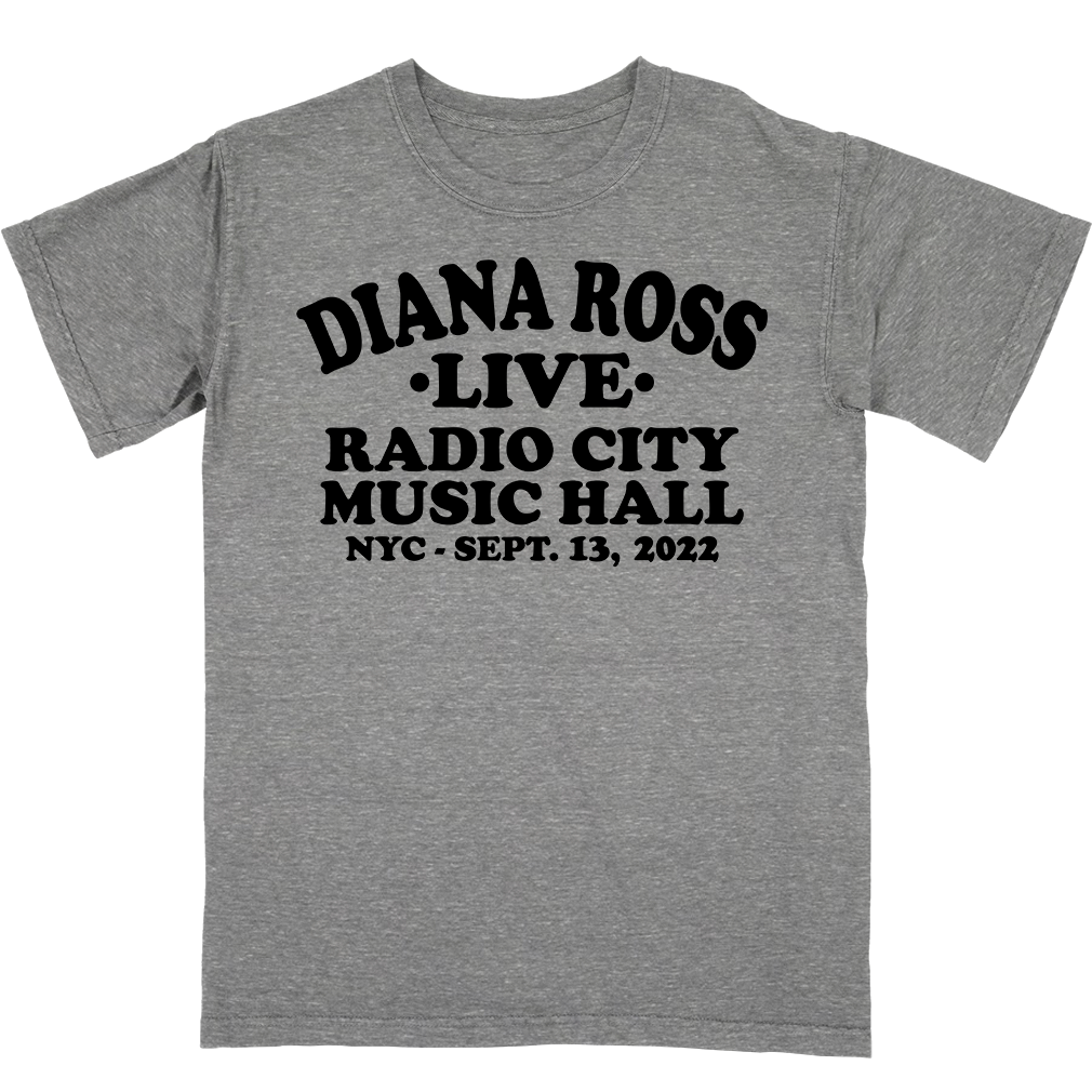 Diana Ross "Vintage Text" RADIO CITY MUSIC HALL Event T-Shirt
