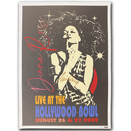 Diana Ross "Sparkles" AUTOGRAPHED Hollywood Bowl Event Limited Edition Poster