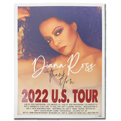 Diana Ross "Thank You" Limited Edition U.S. TOUR Poster