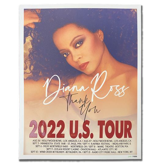 Diana Ross "Thank You" Limited Edition U.S. TOUR Poster