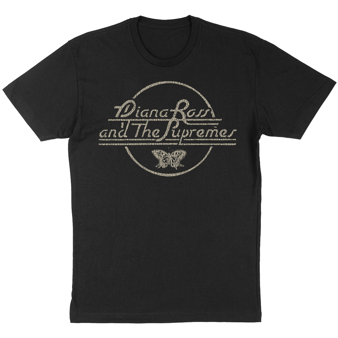 Diana Ross And The Supremes "Butterfly Circle" T-Shirt in Black