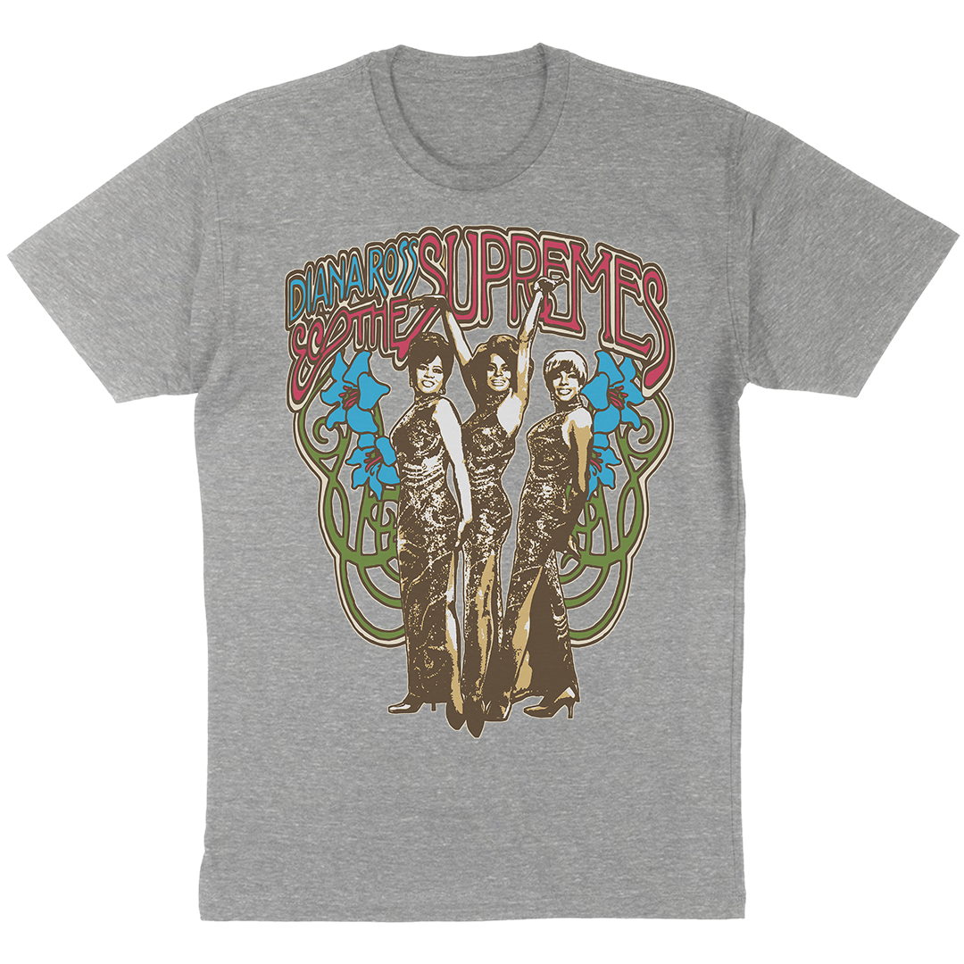 Diana Ross And The Supremes "Mucha Style" T-Shirt in Heather Grey