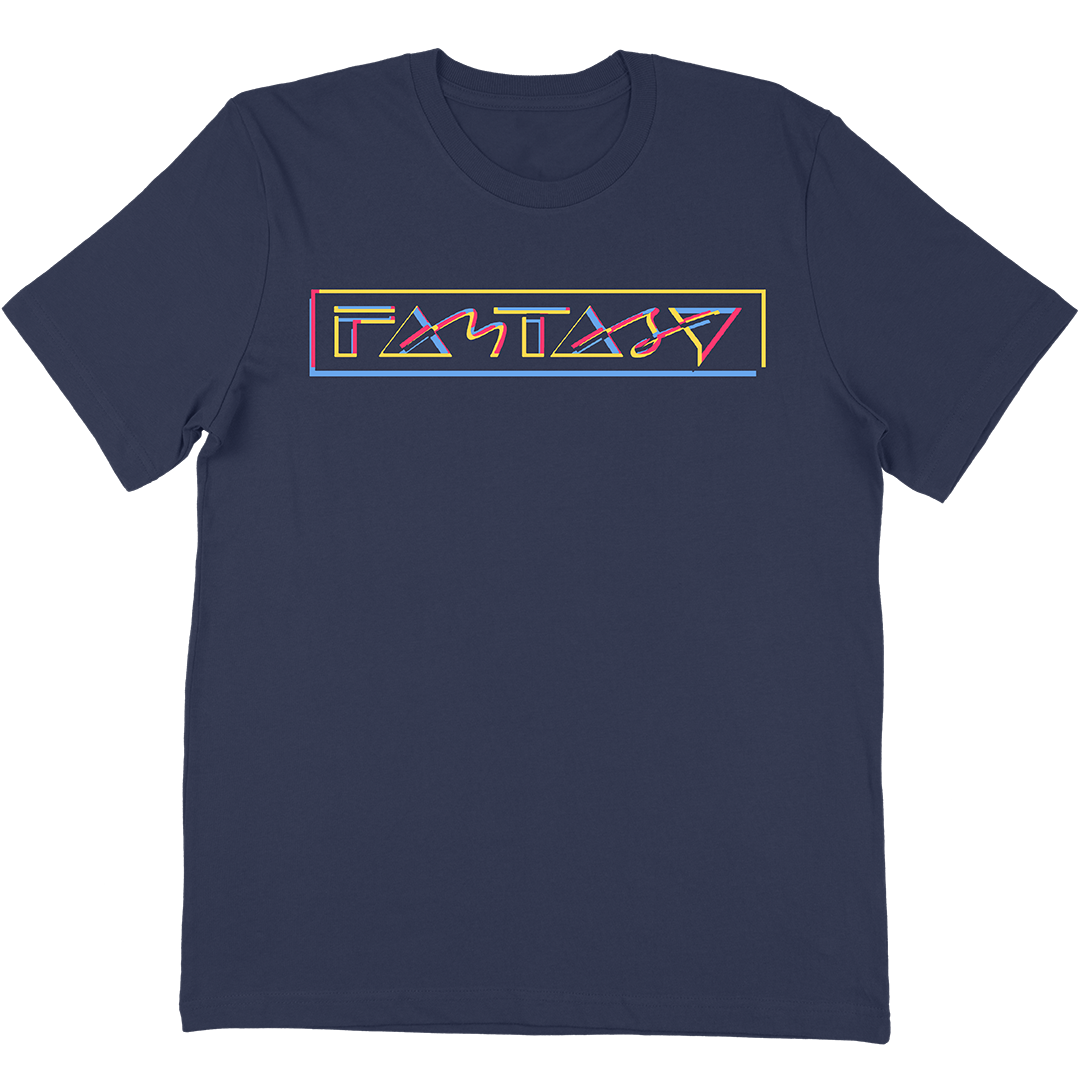 Fantasy Records "3 Color Square" T-Shirt In Navy