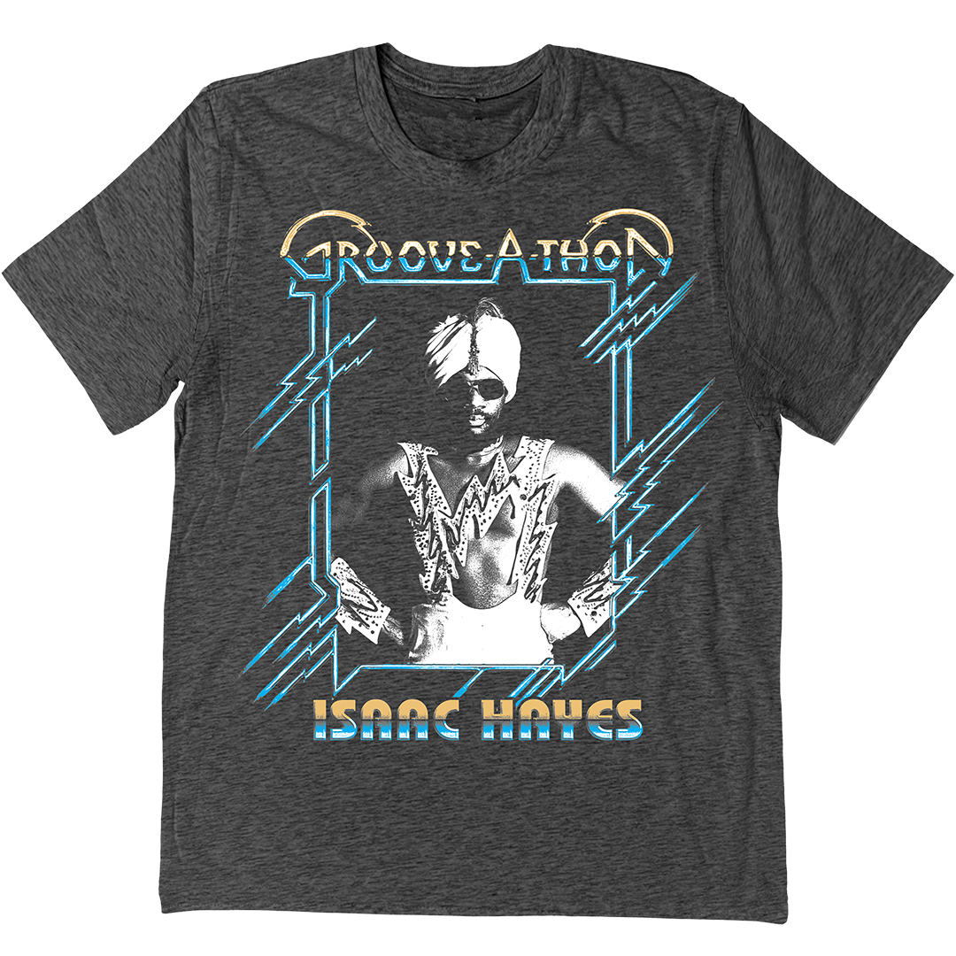 Isaac Hayes "Groove A Thon" T-Shirt In Charcoal Grey