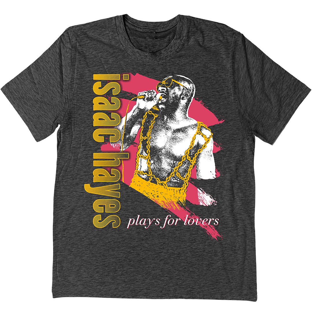 Isaac Hayes "Plays For Lovers" T-Shirt In Charcoal Grey