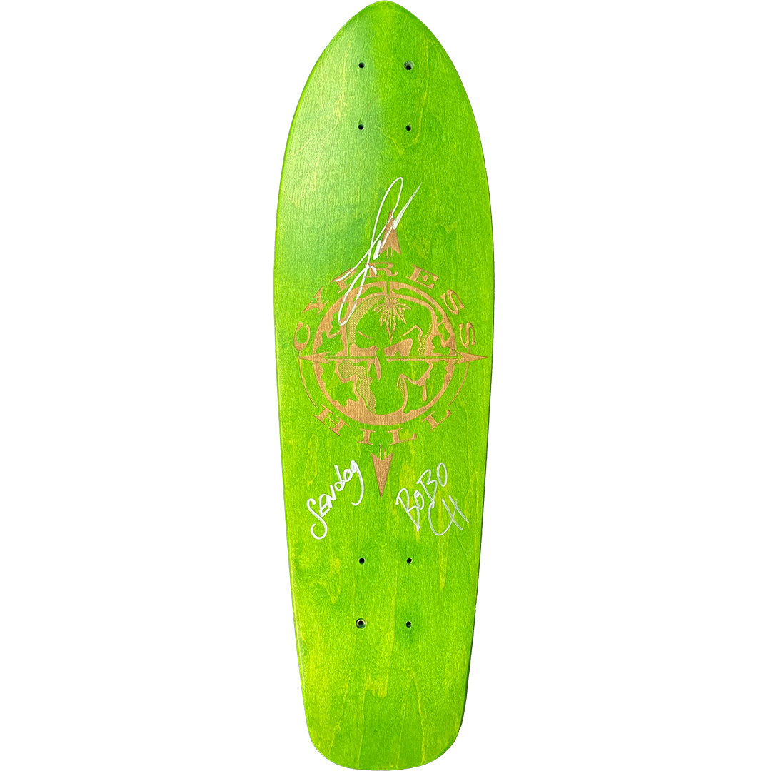 Cypress Hill AUTOGRAPHED "Skull N Compass" Limited Edition Skate Deck in Green