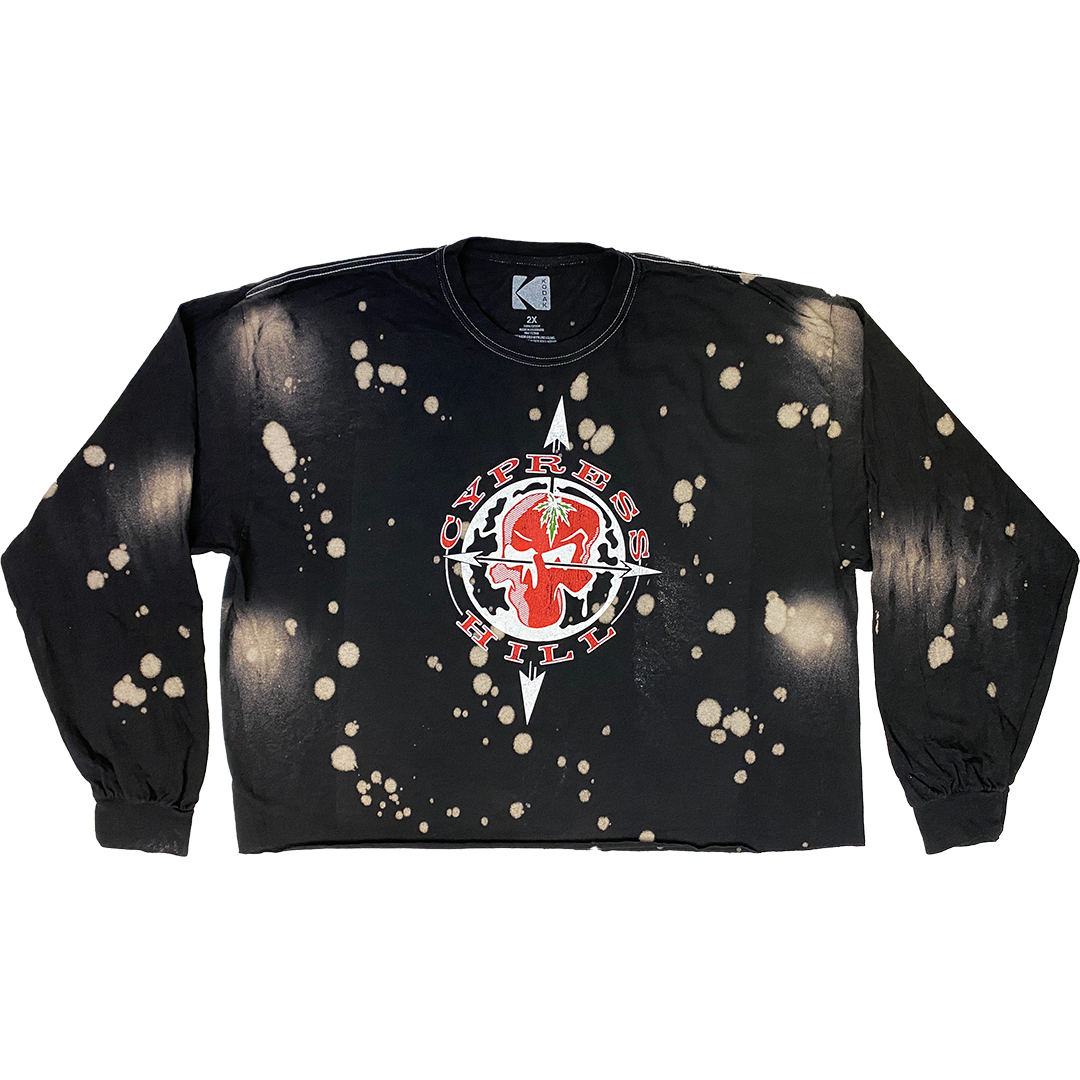 Cypress Hill "OG Skull N Compass" Women's Long Sleeve Crop Top