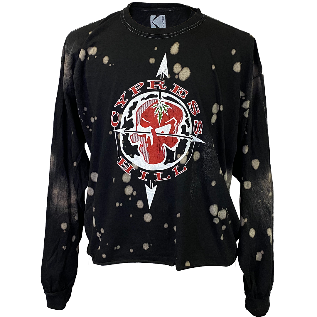 Cypress Hill "OG Skull N Compass" Women's Long Sleeve Crop Top