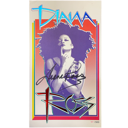 Diana Ross "Cover Page Blue/Red" AUTOGRAPHED Limited Edition Poster