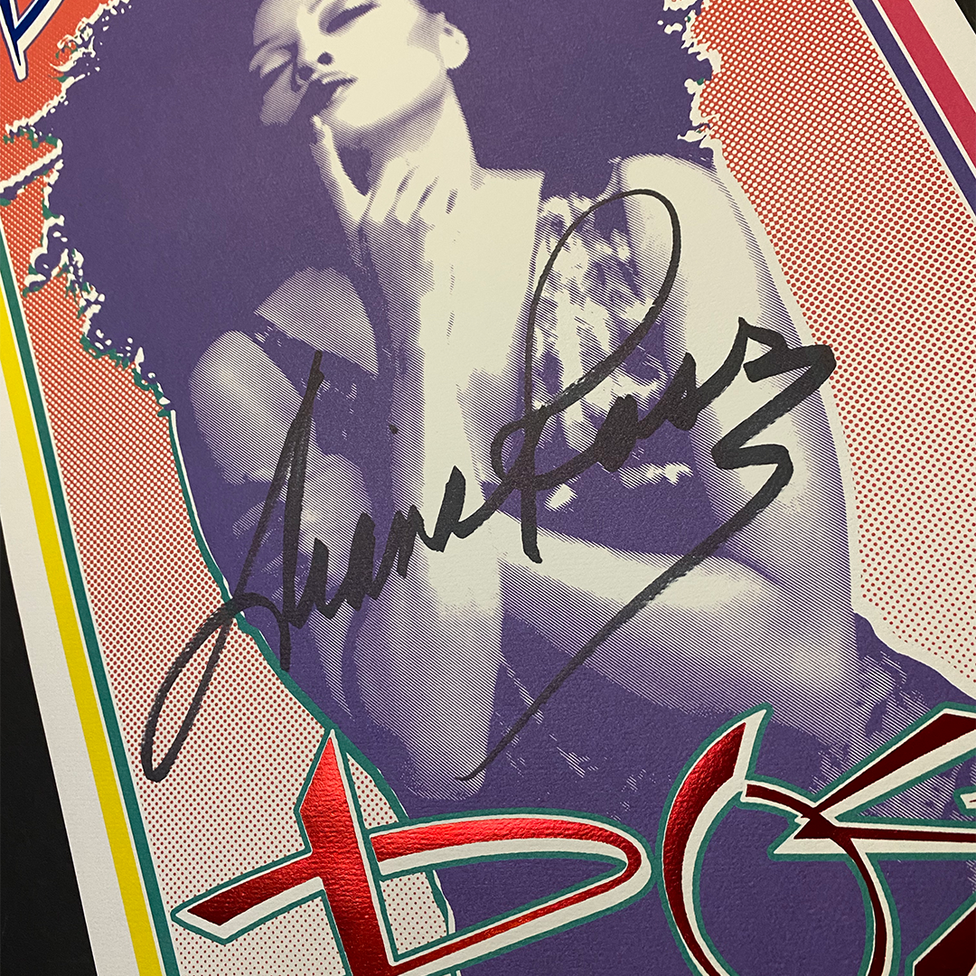 Diana Ross "Cover Page Blue/Red" AUTOGRAPHED Limited Edition Poster