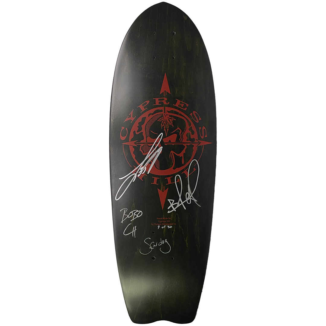 Cypress Hill "Skull N Compass" AUTOGRAPHED Custom Skate Deck