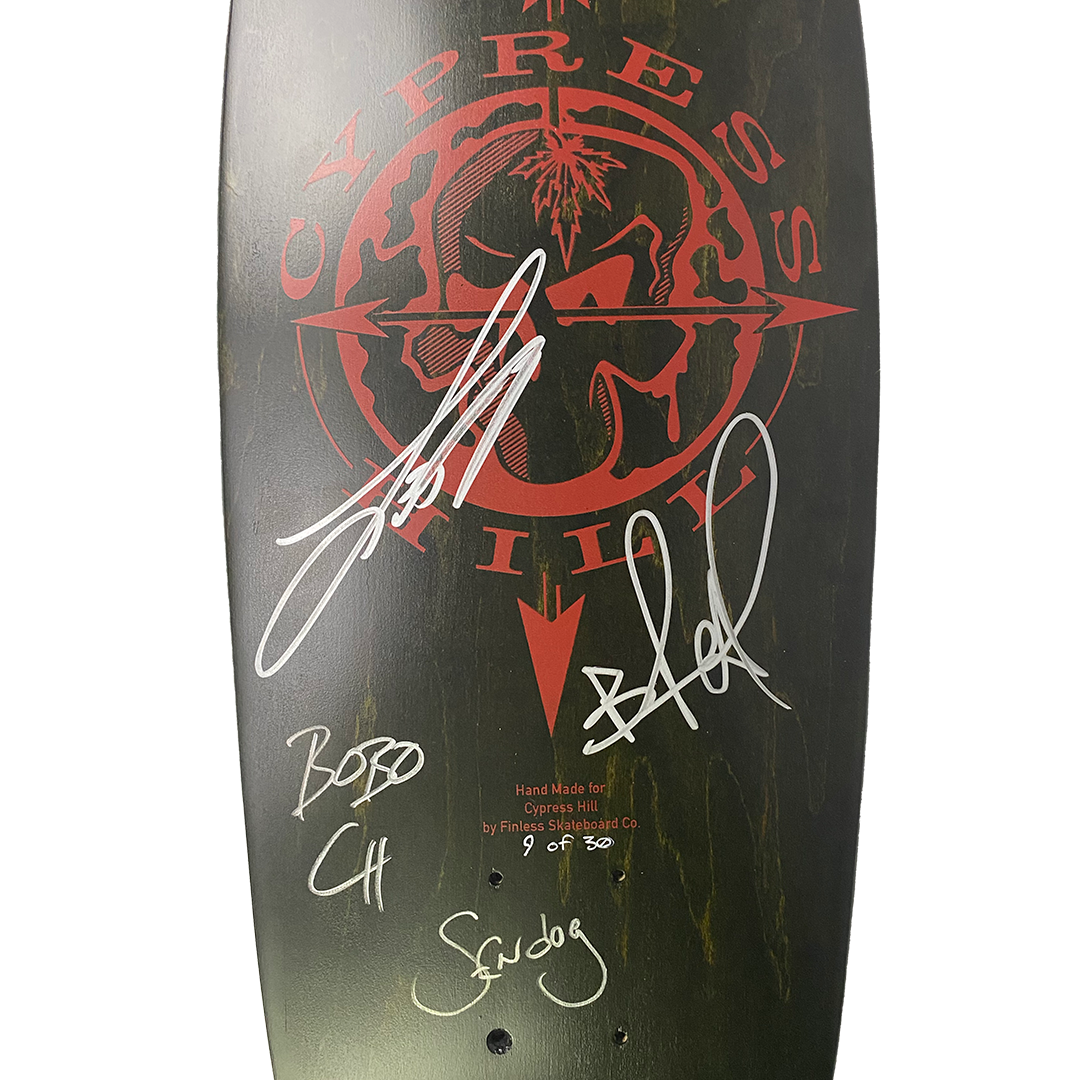 Cypress Hill "Skull N Compass" AUTOGRAPHED Custom Skate Deck