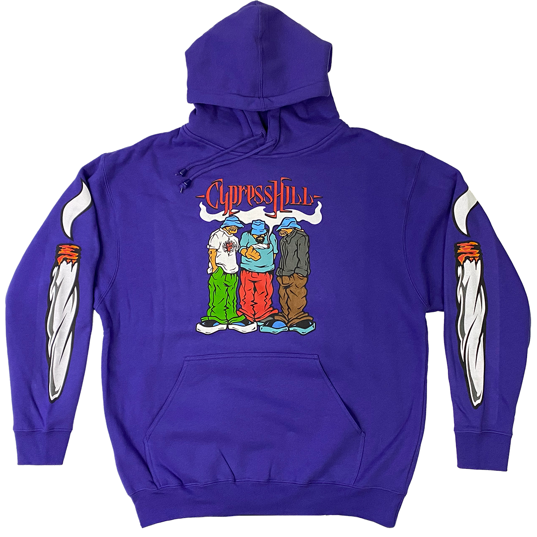 Cypress Hill "Blunted 2023" Pullover Hoodie in Purple