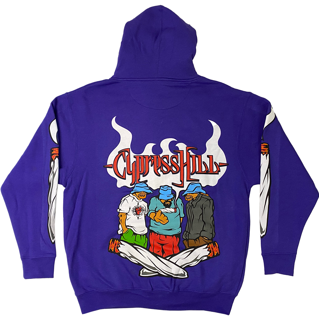 Cypress Hill "Blunted 2023" Pullover Hoodie in Purple