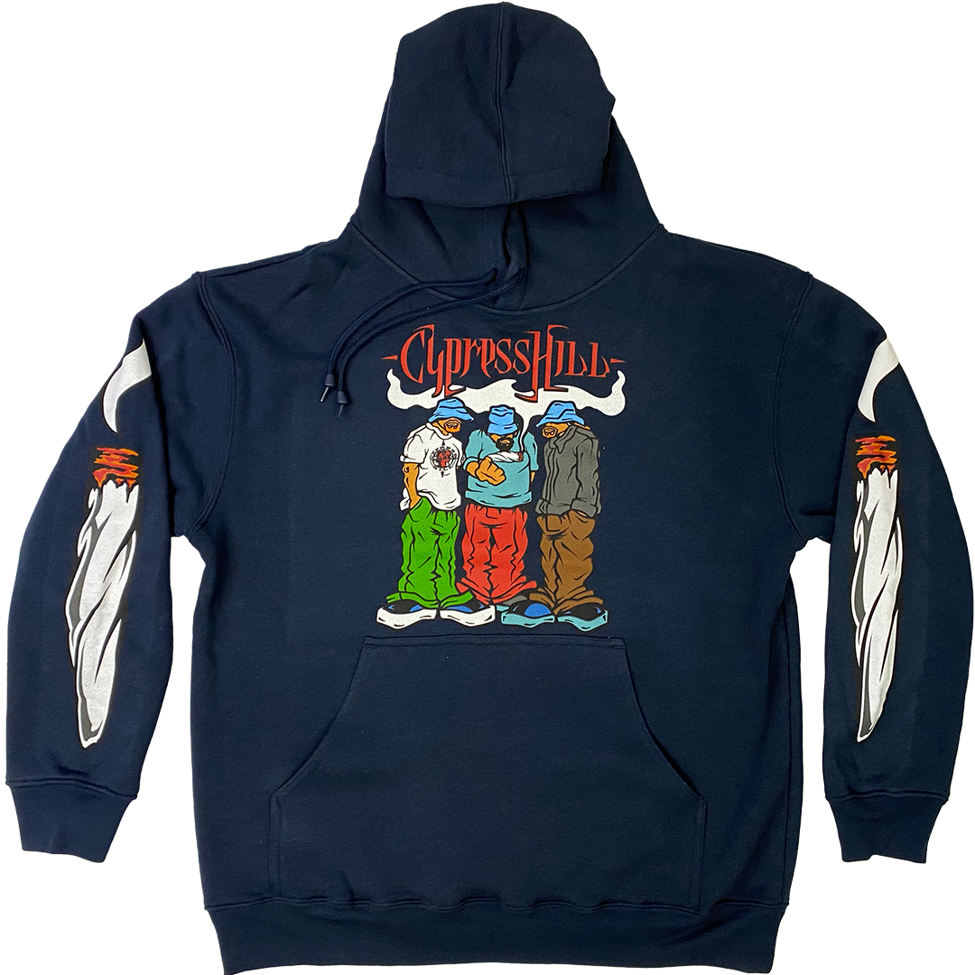 Cypress Hill "Blunted 2023" Pullover Hoodie in Navy